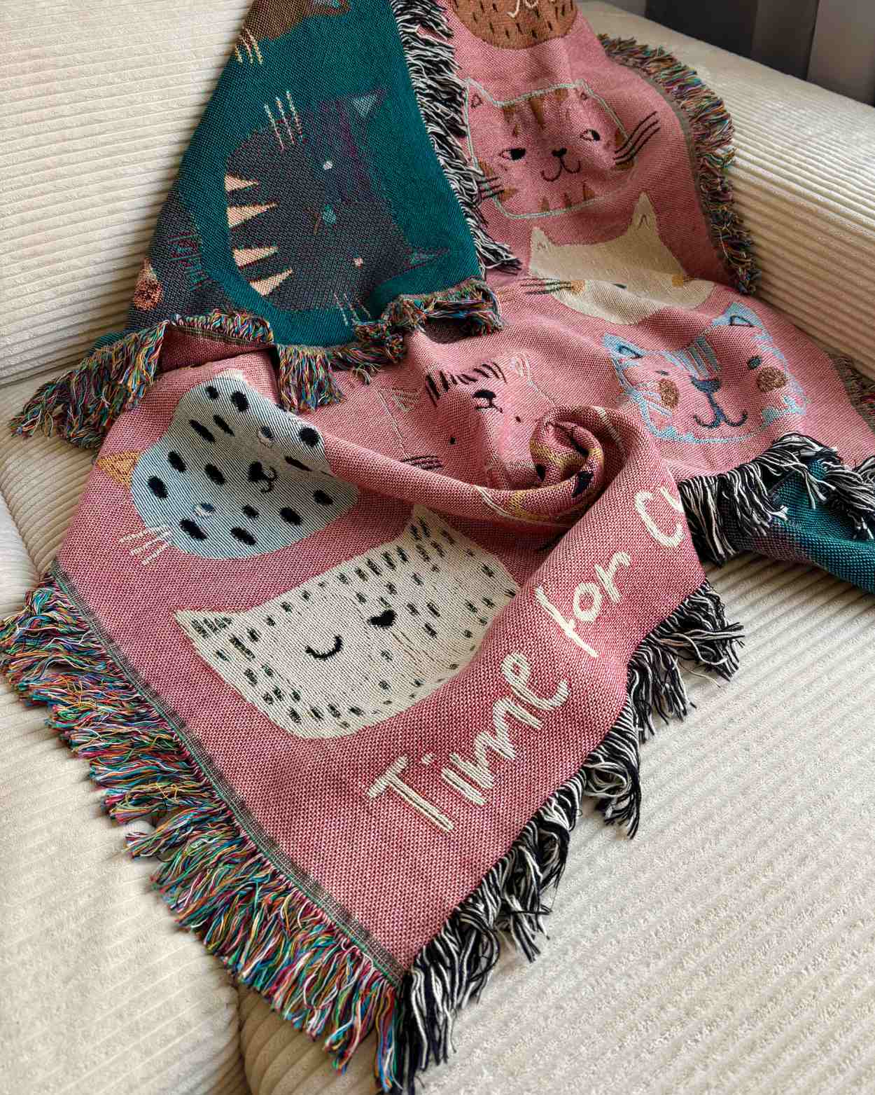 Personalized "Furry Faces" Woven Blanket