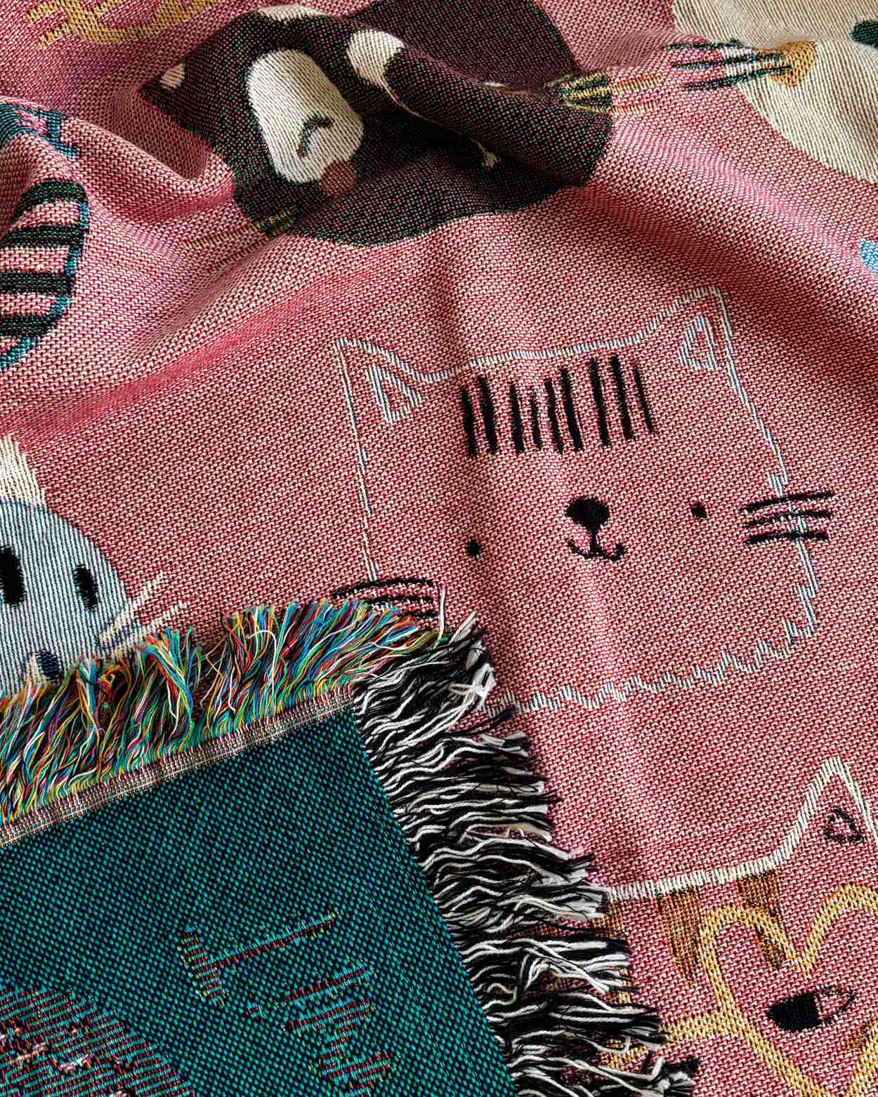 Personalized "Furry Faces" Woven Blanket