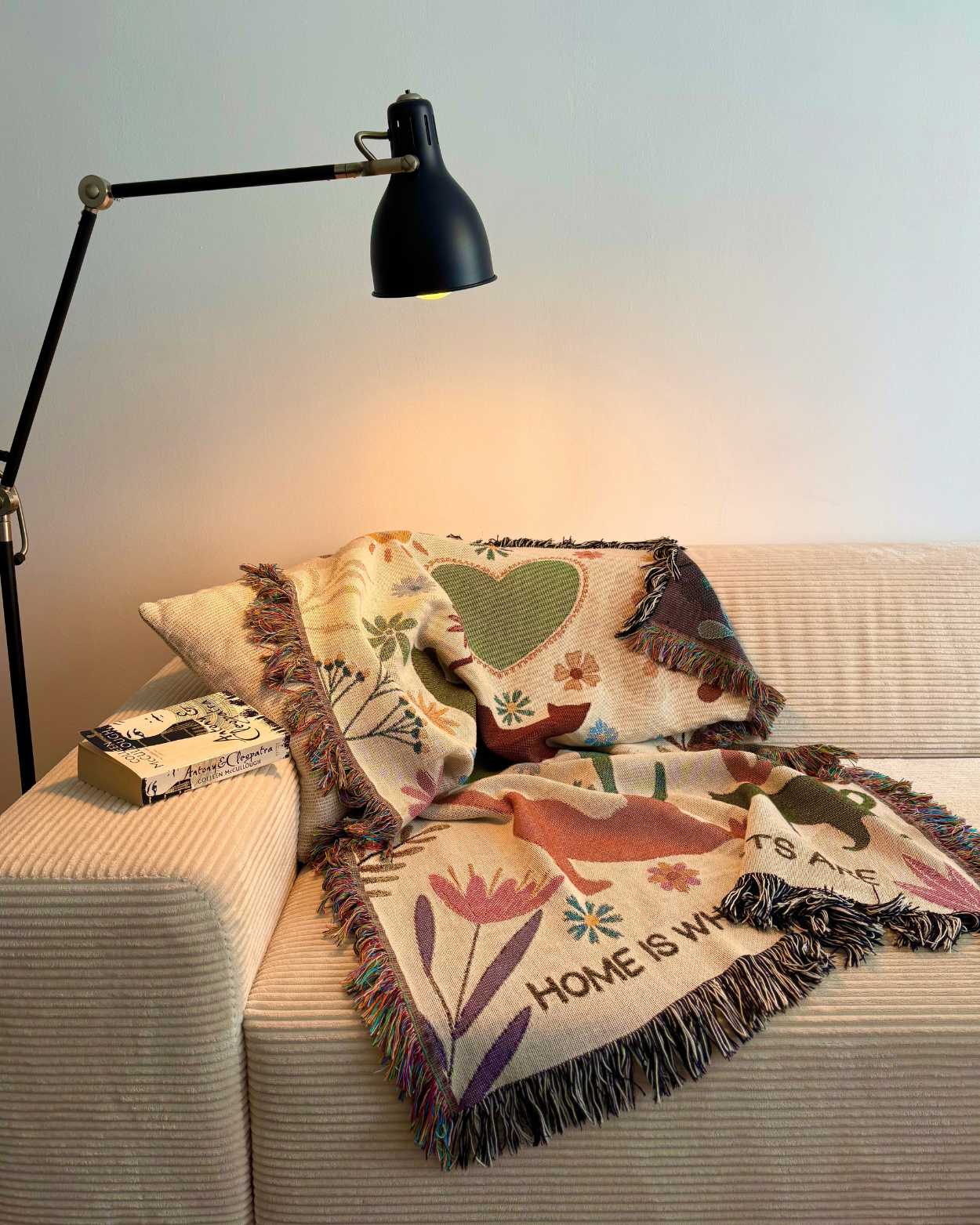 Personalized "Meow Garden" Woven Blanket