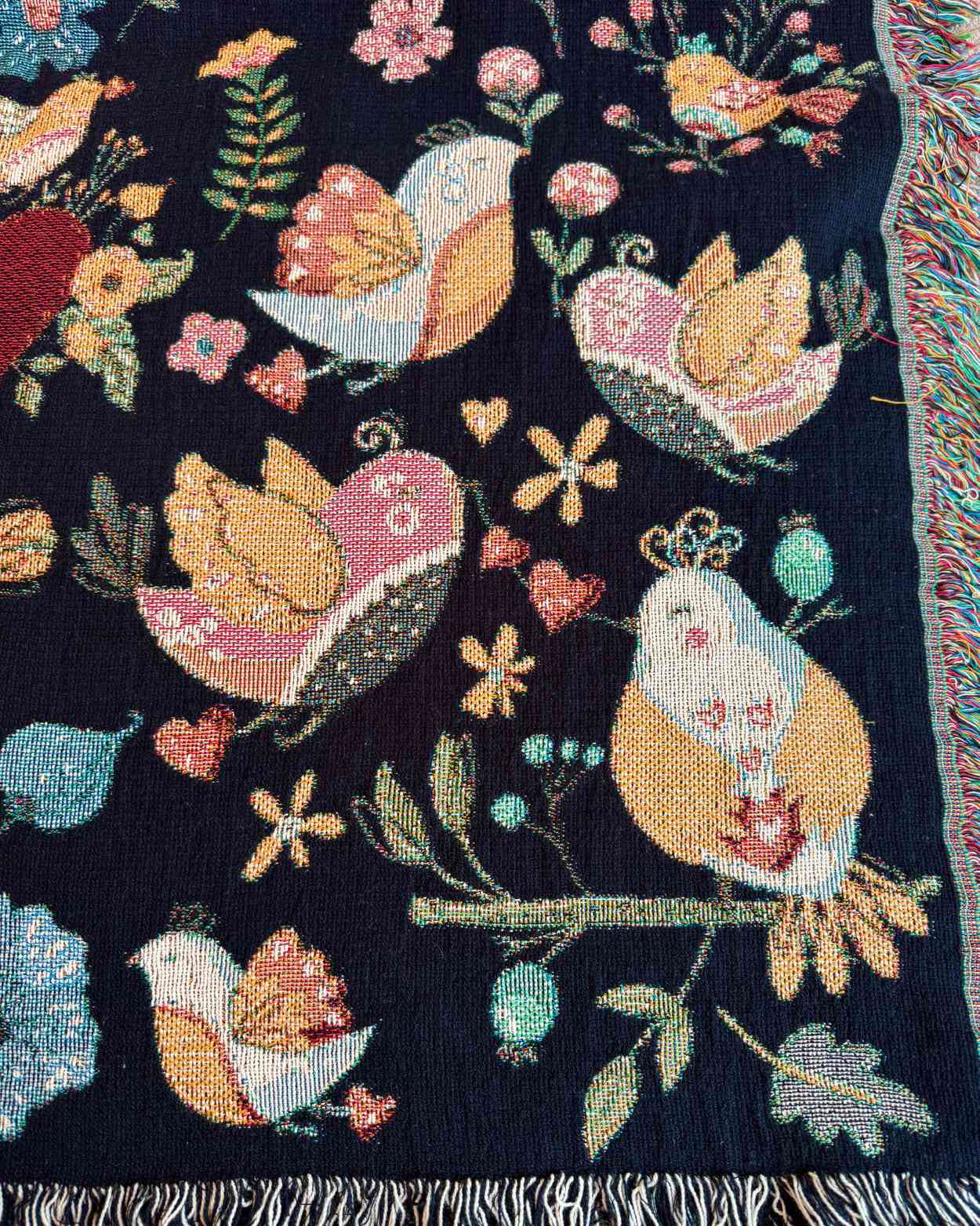 Personalized "Floral Wings" Woven Blanket