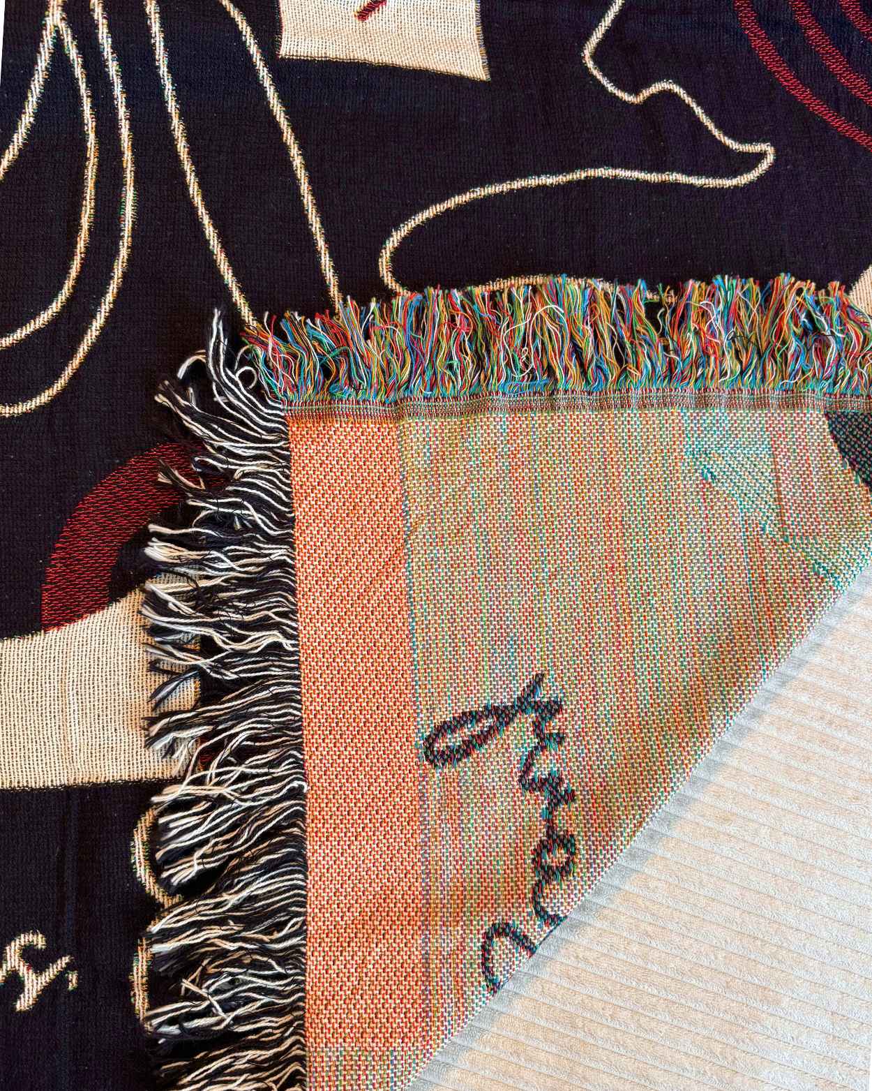 Personalized "Abstract Lovers" Woven Blanket