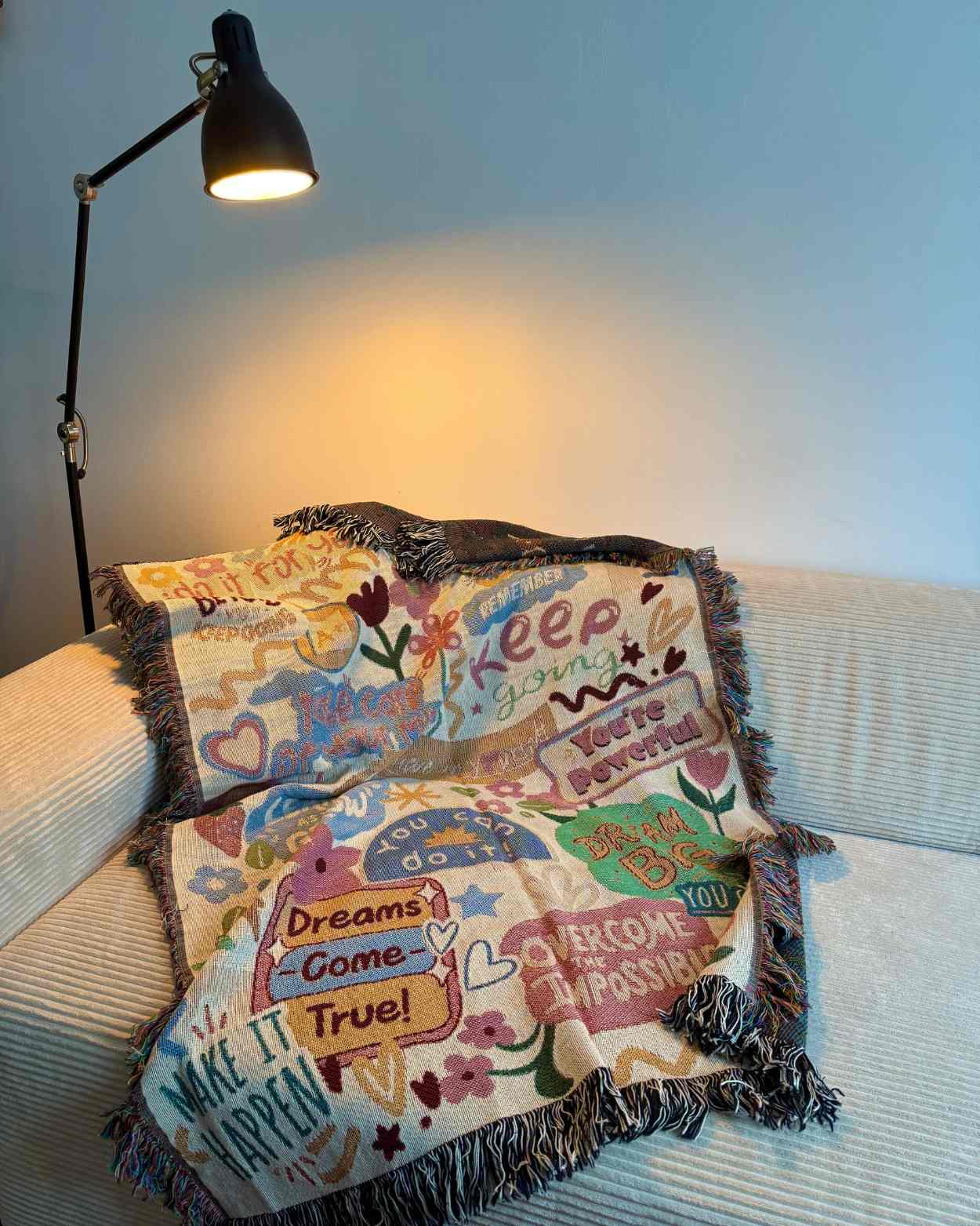 "Colorful Motivation" Woven Blanket