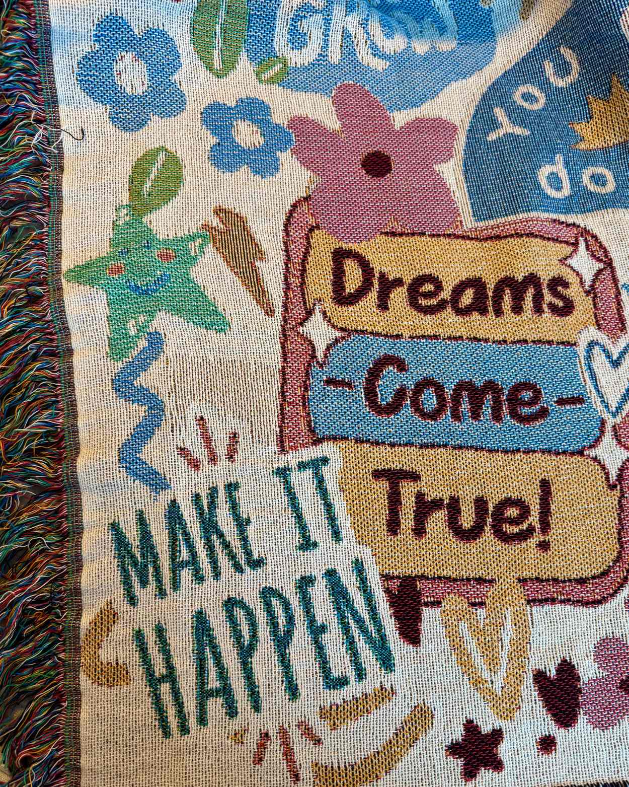 "Colorful Motivation" Woven Blanket