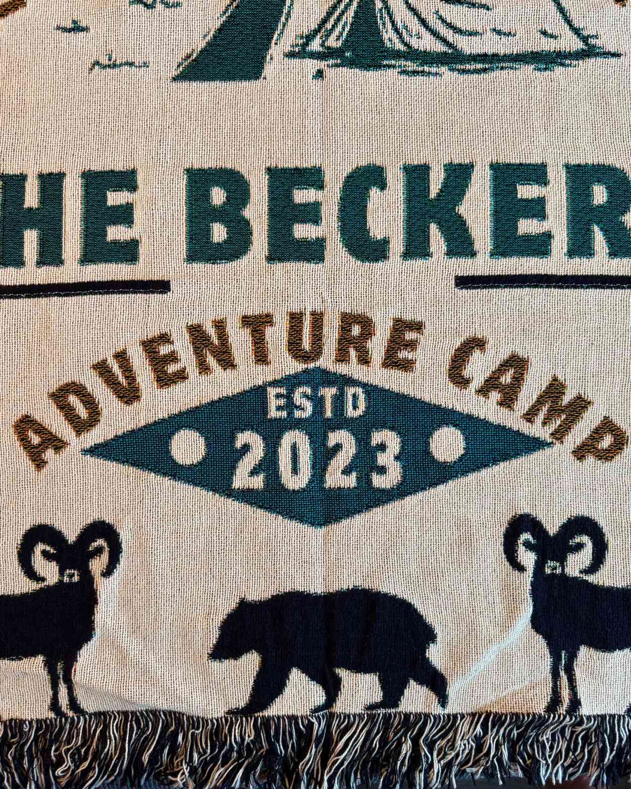 Personalized "Camping Adventure" Woven Blanket