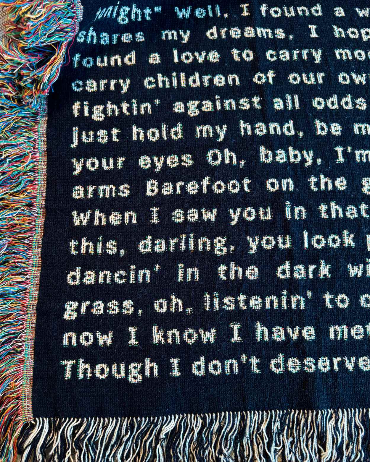 Personalized "Cassette Love Song" Woven Blanket