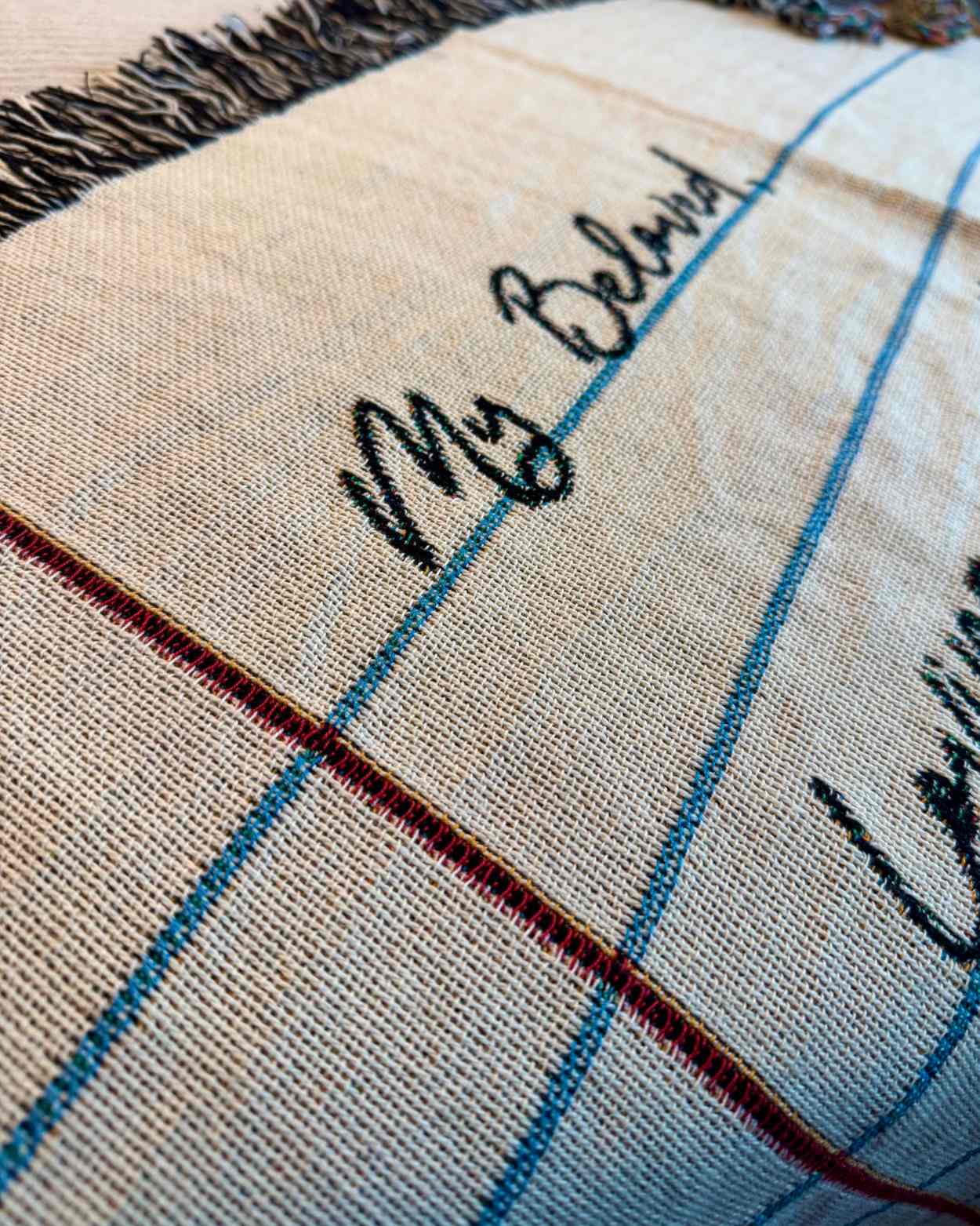 Personalized "Handwriting Memory" Woven Blanket