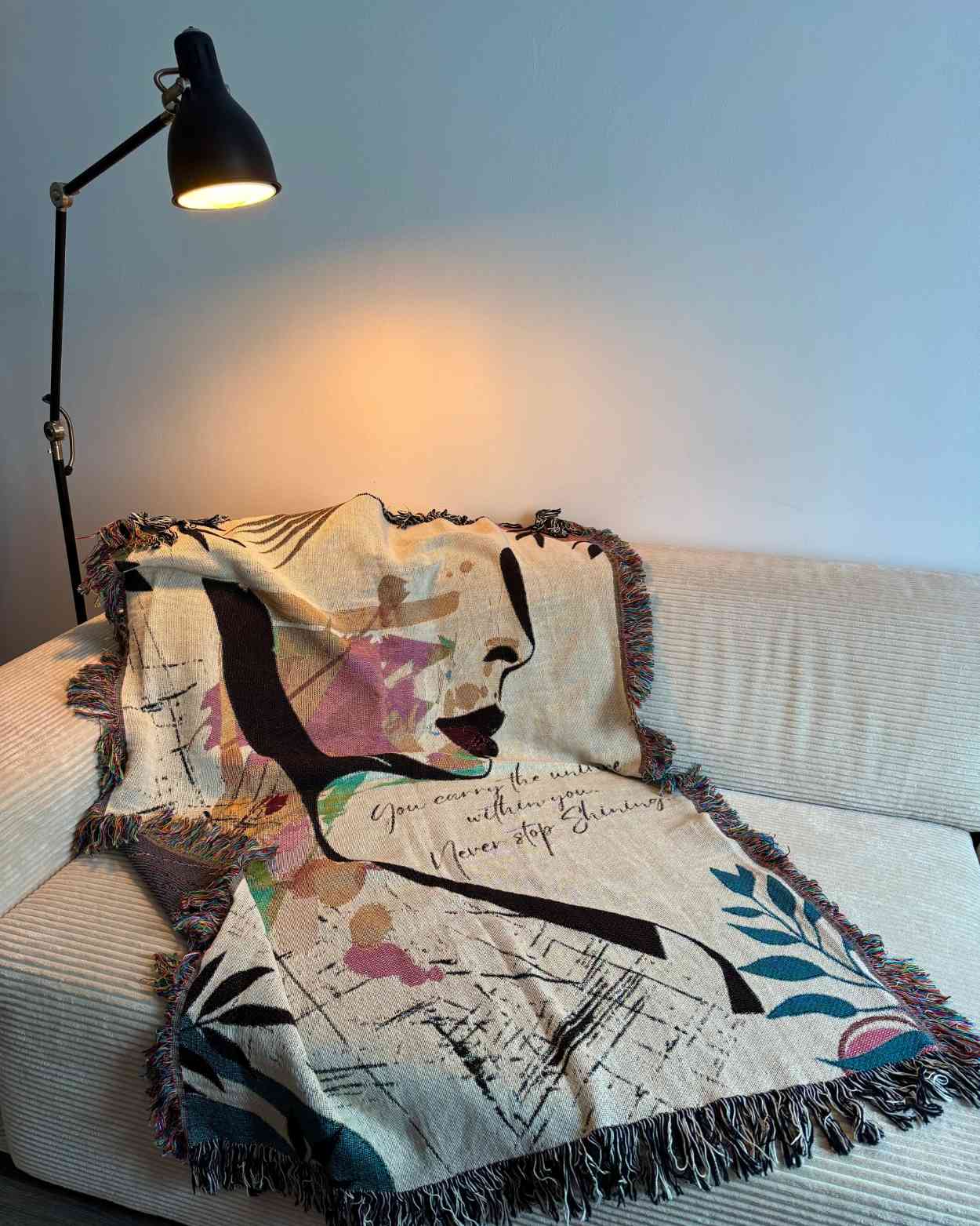 Personalized "Born to Shine" Woven Blanket