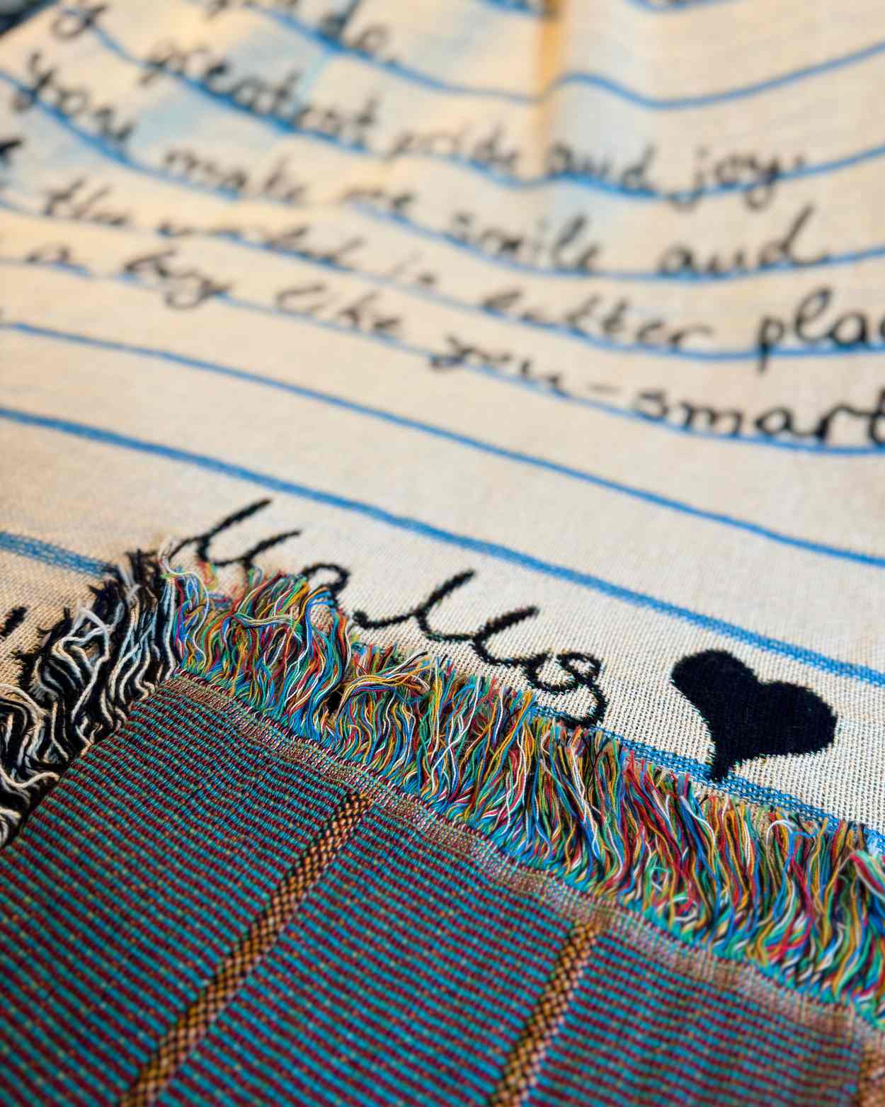Personalized "Handwriting Memory" Woven Blanket