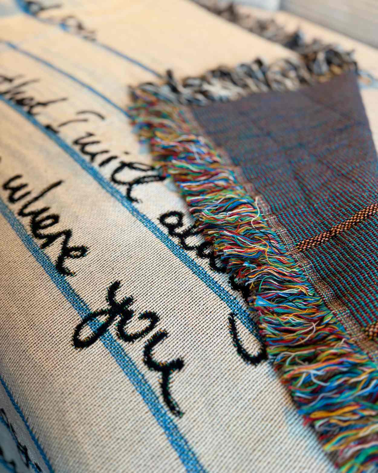 Personalized "Handwriting Memory" Woven Blanket