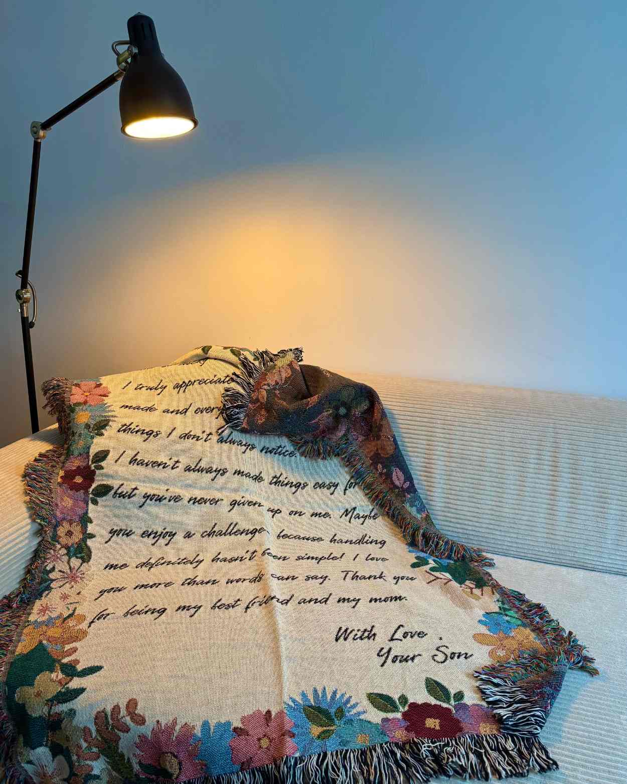 Personalized "Garden Of Words" Woven Blanket
