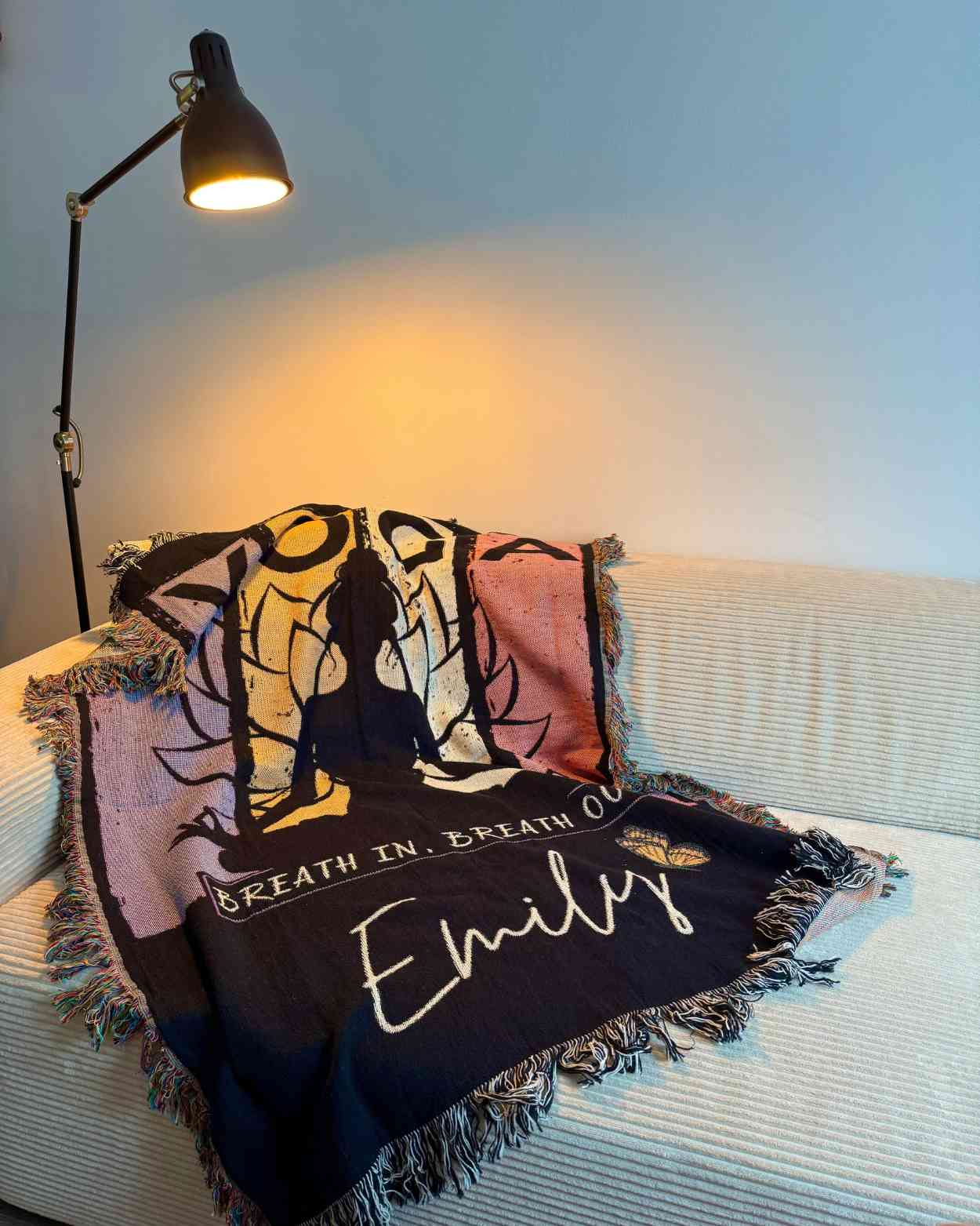 Personalized "Yoga Flow" Woven Blanket