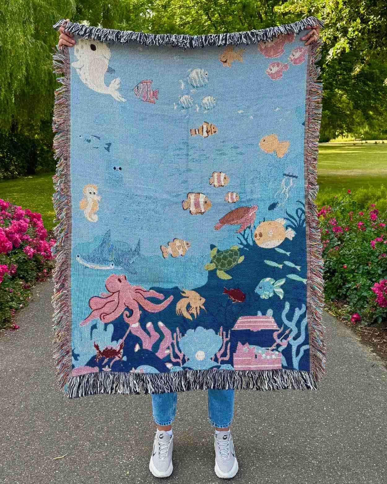 "Deep Sea Magic" Woven Blanket