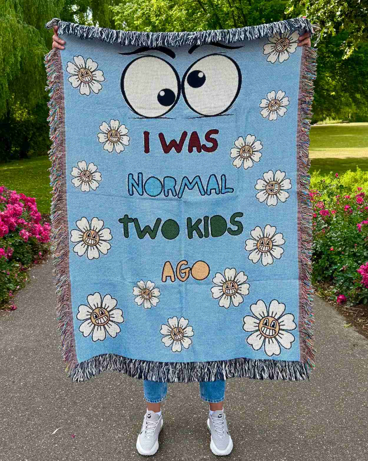 Personalized "Funny Eyes" Woven Blanket