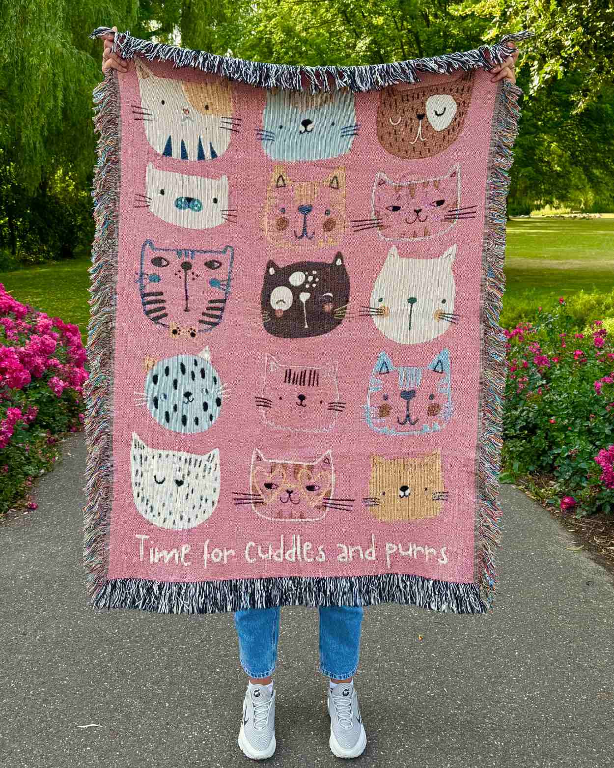 Personalized "Furry Faces" Woven Blanket
