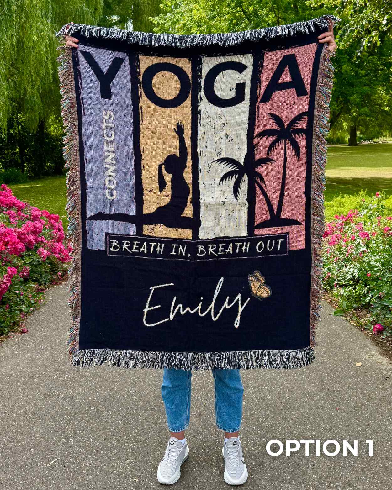 Personalized "Yoga Flow" Woven Blanket
