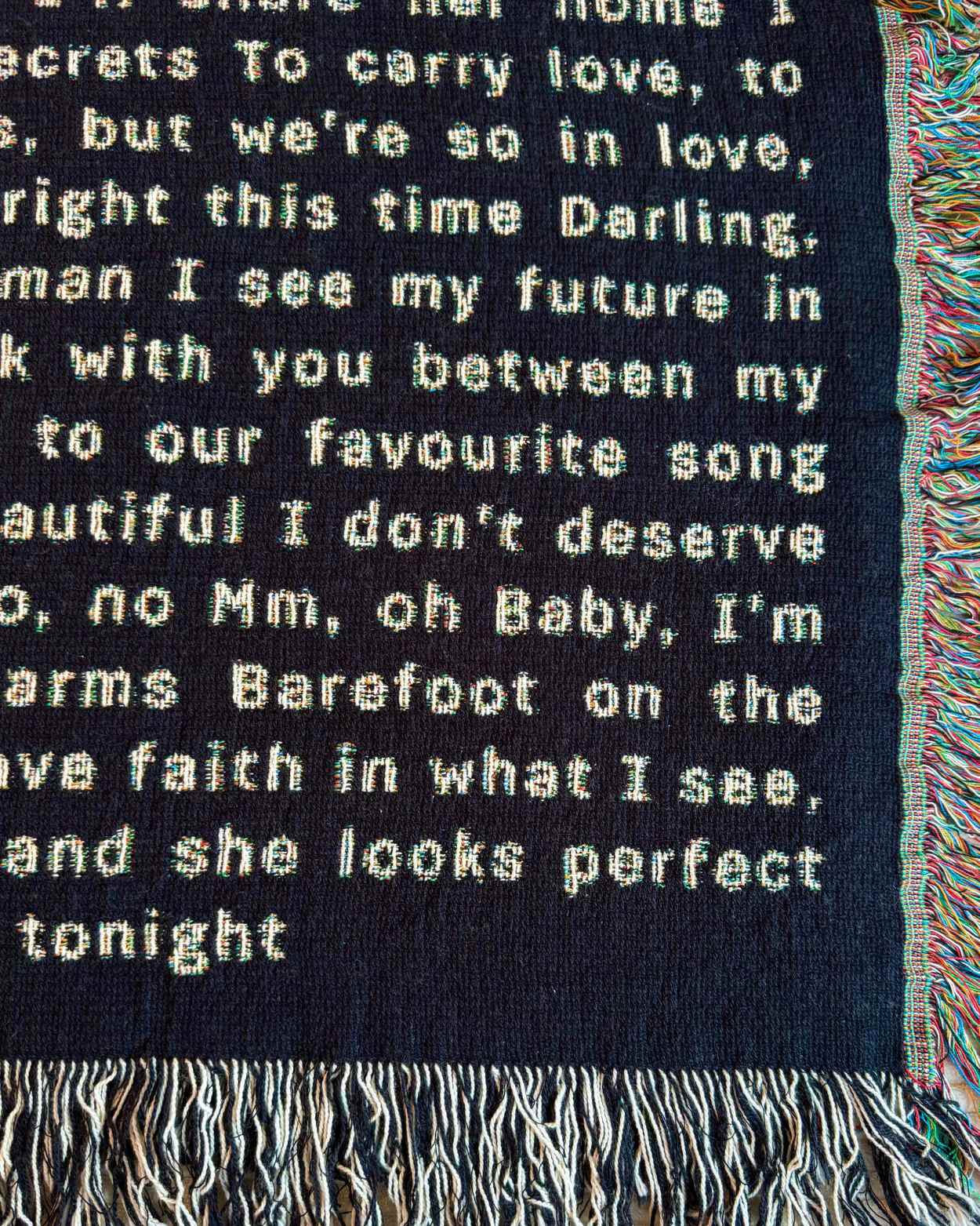 Personalized "Cassette Love Song" Woven Blanket