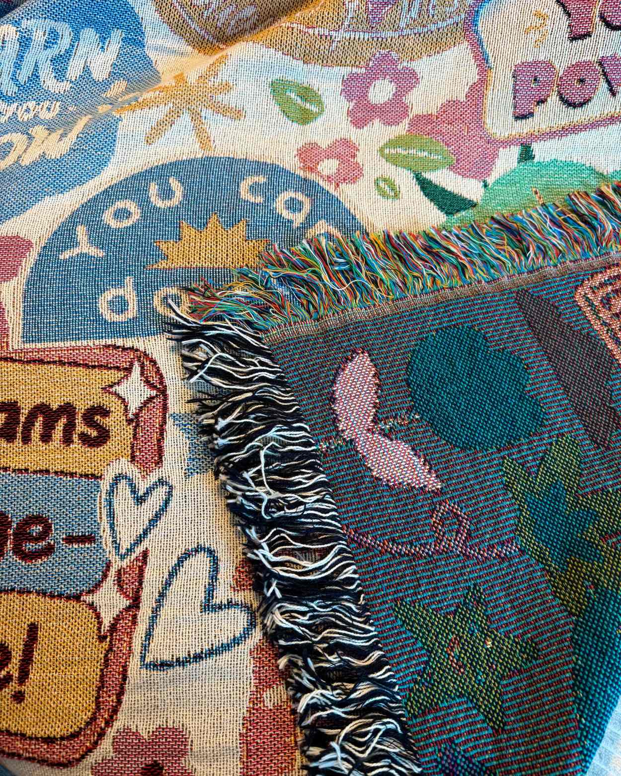 "Colorful Motivation" Woven Blanket