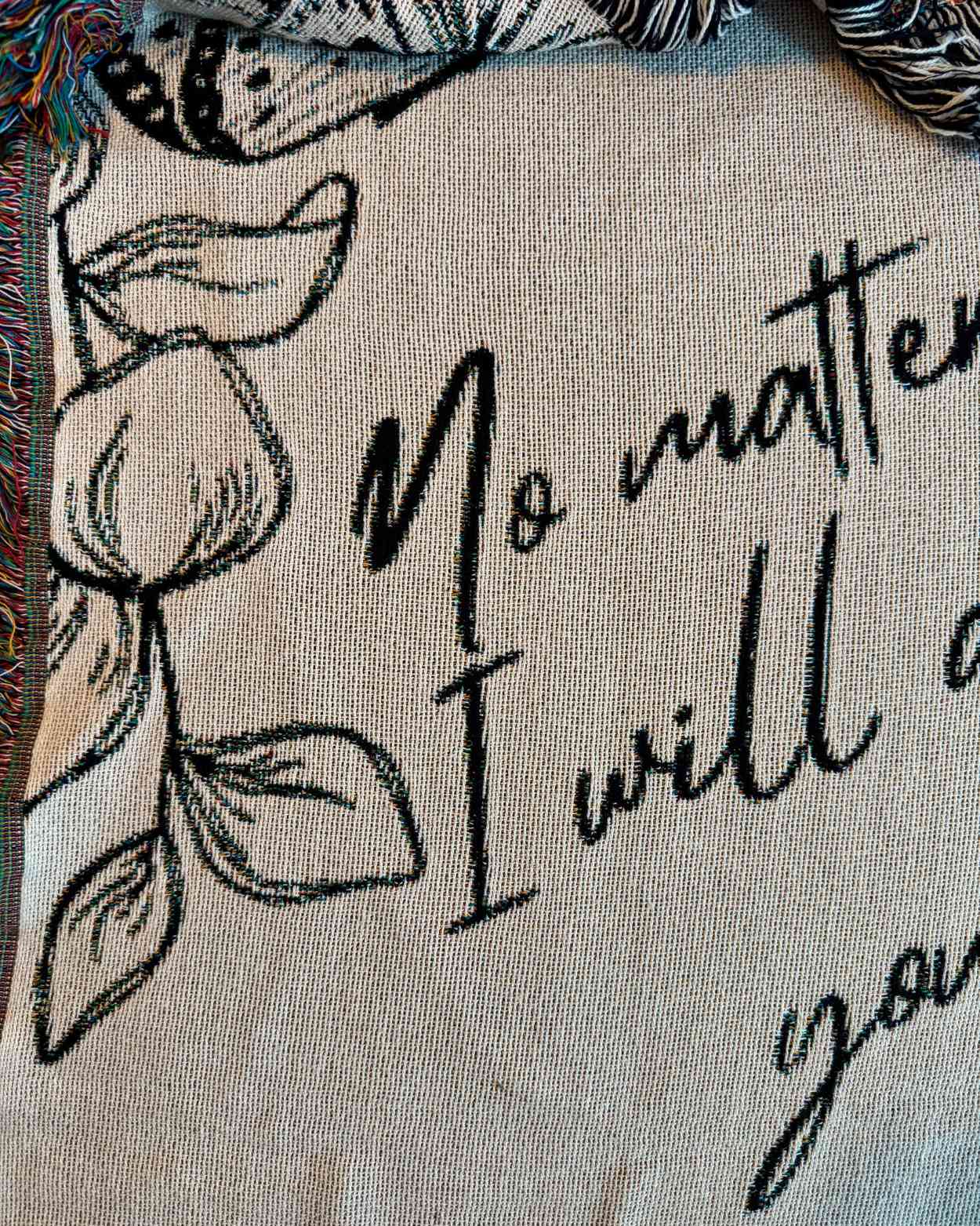 Personalized "A Mother's Hand" Woven Blanket