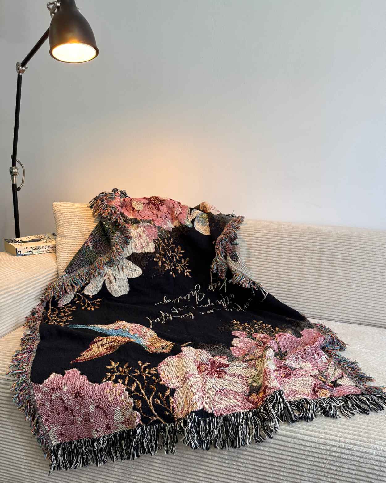 Personalized "Floral Spirit" Woven Blanket