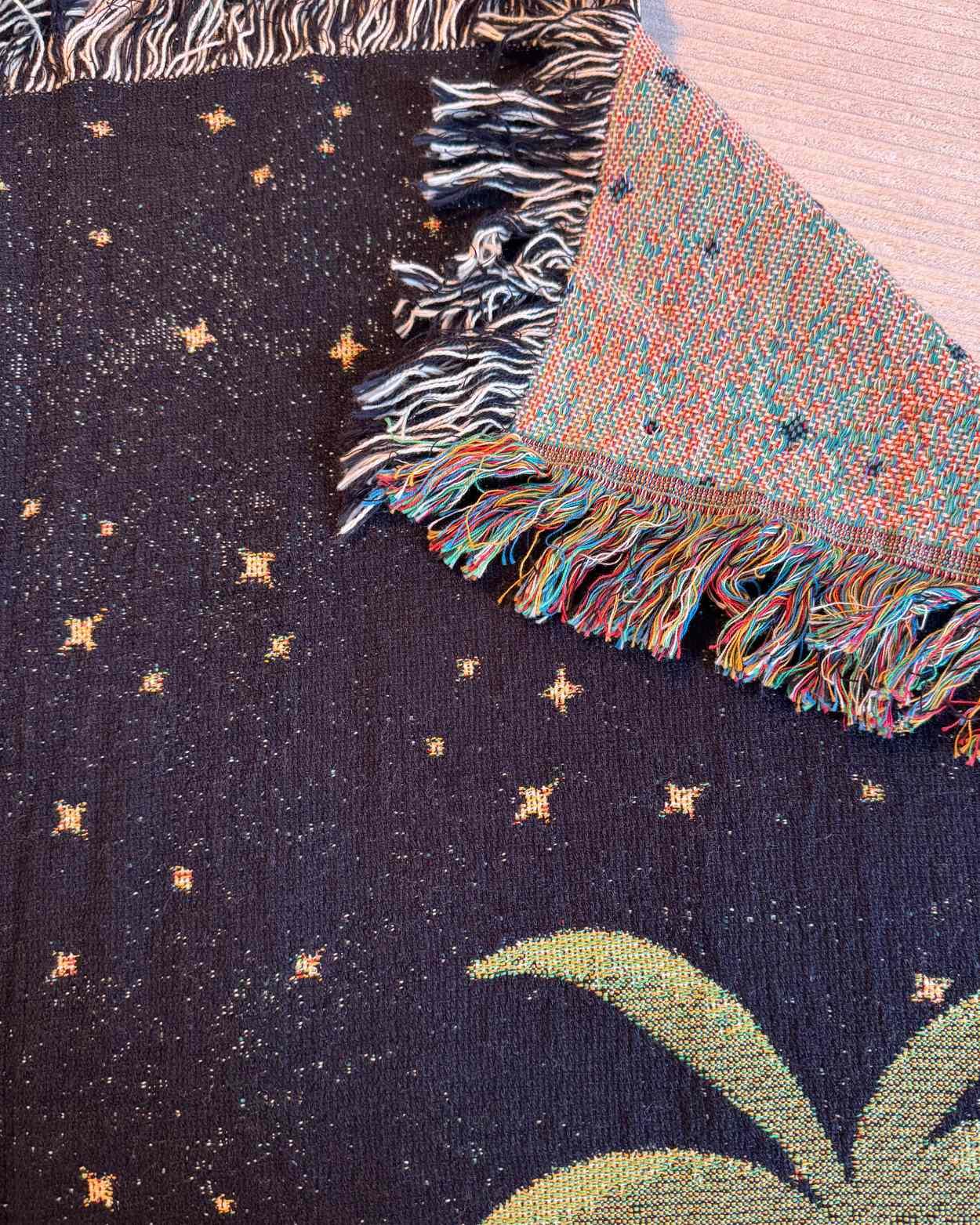 Personalized "Midnight Llamas" Woven Blanket