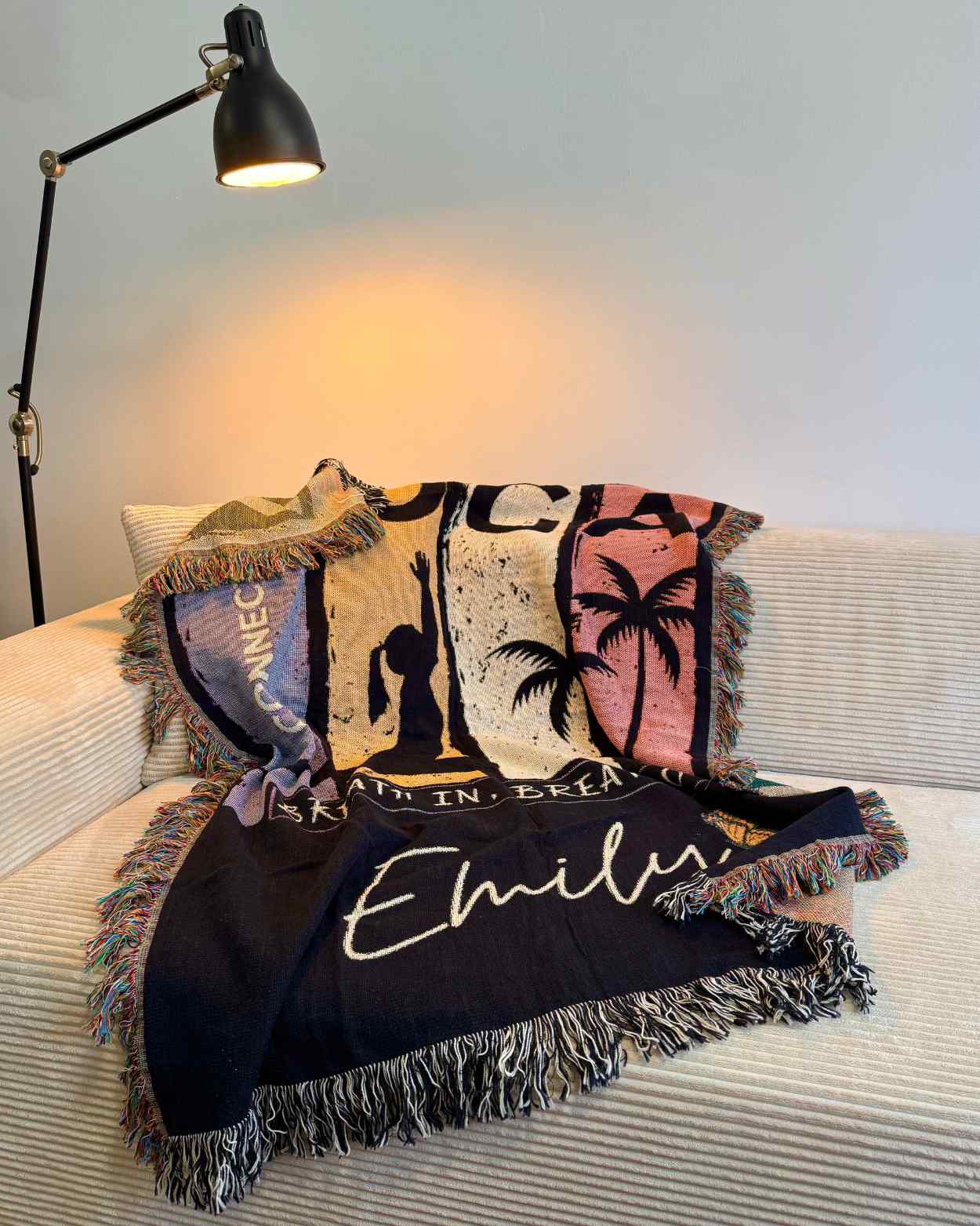 Personalized "Yoga Flow" Woven Blanket