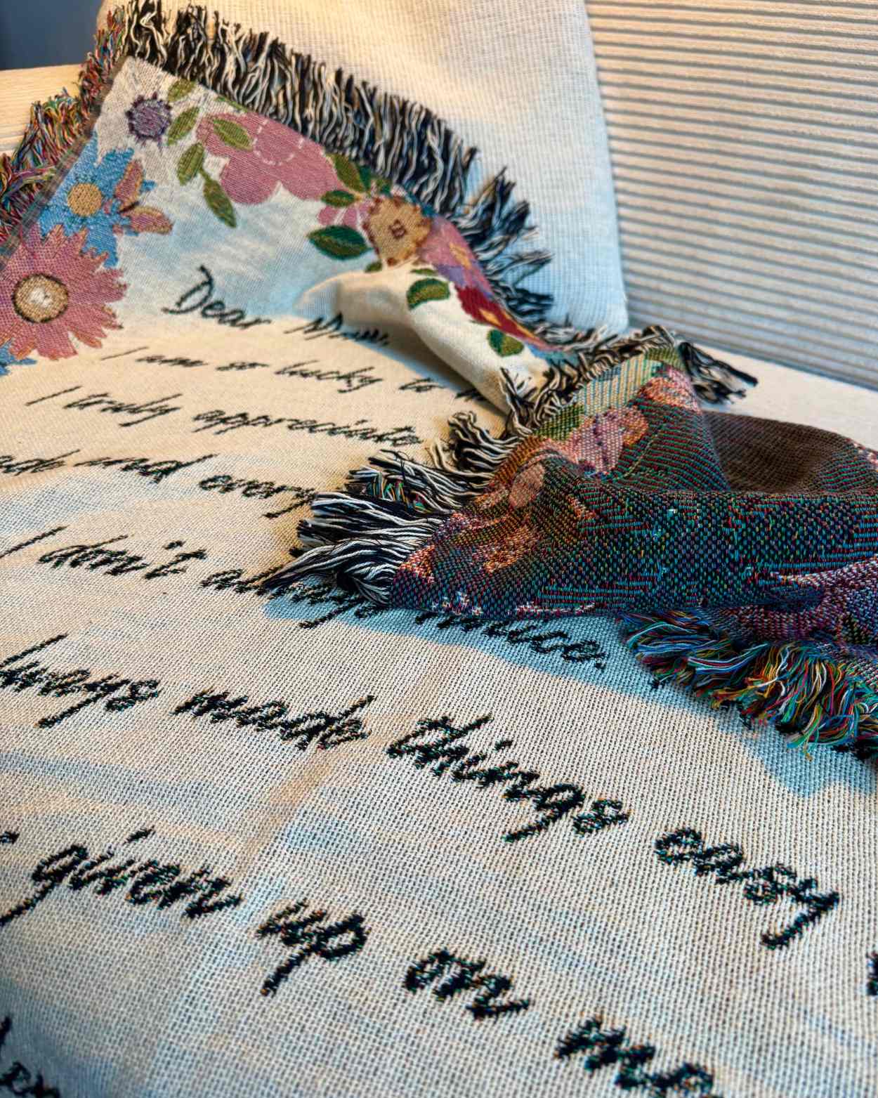 Personalized "Garden Of Words" Woven Blanket