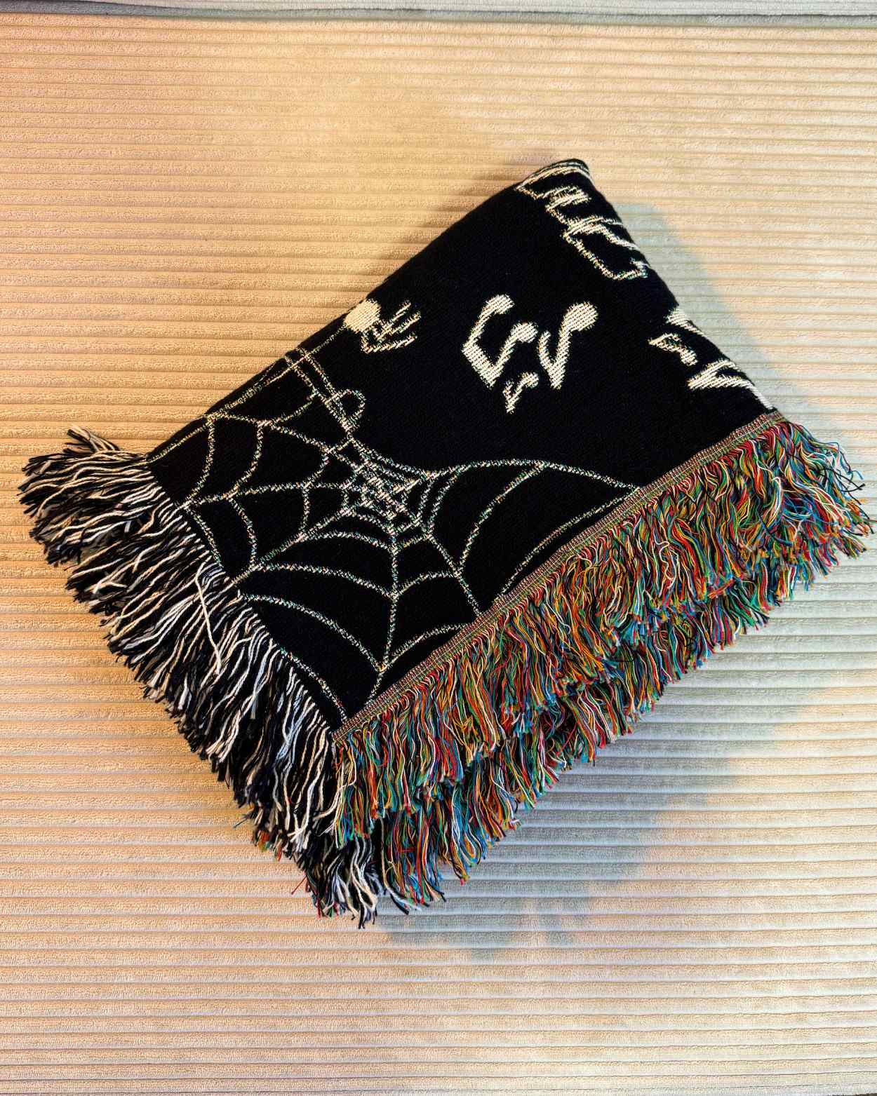 Personalized "Party Never Ends" Woven Blanket