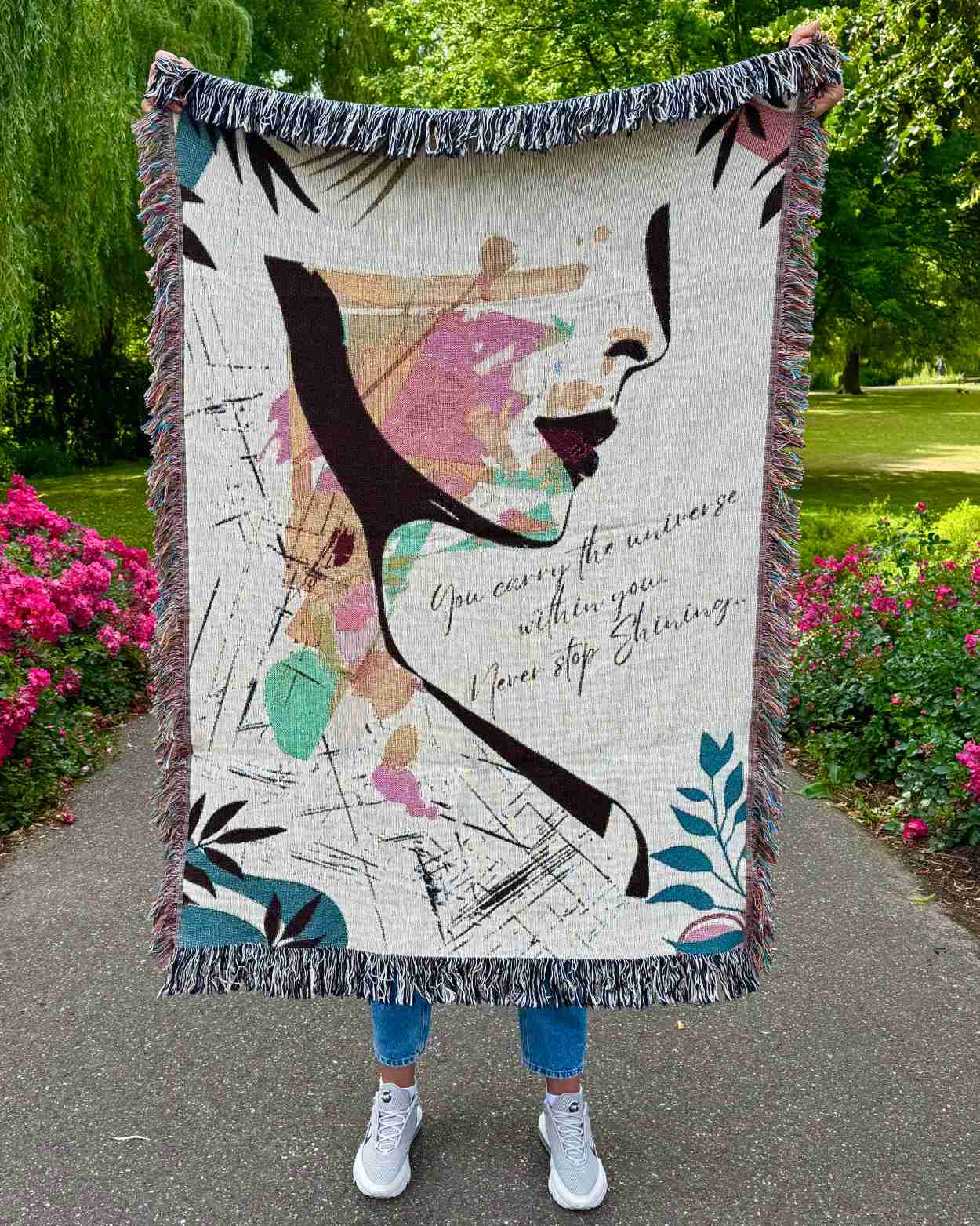 Personalized "Born to Shine" Woven Blanket