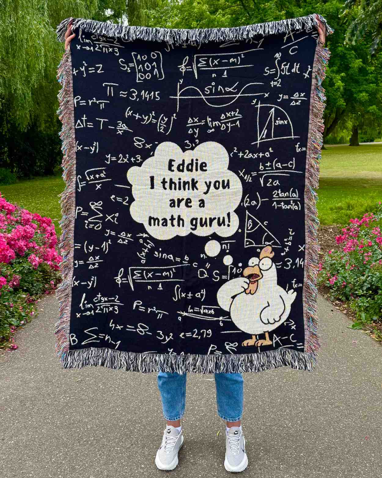 Personalized "Mathematical Genius" Woven Blanket