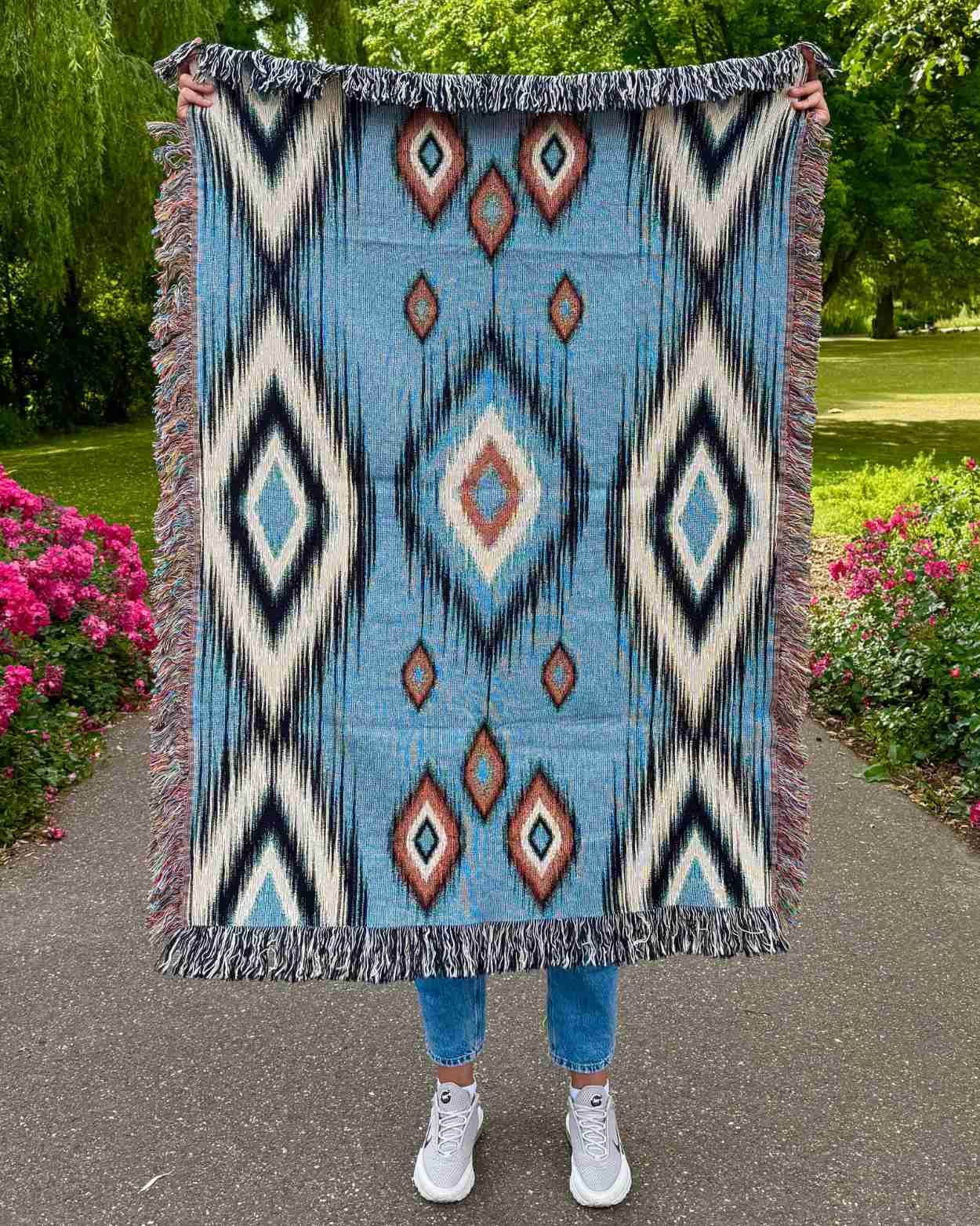 "Tribal Mirage" Woven Blanket
